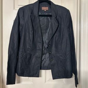MERONA 100% linen black blazer size 18